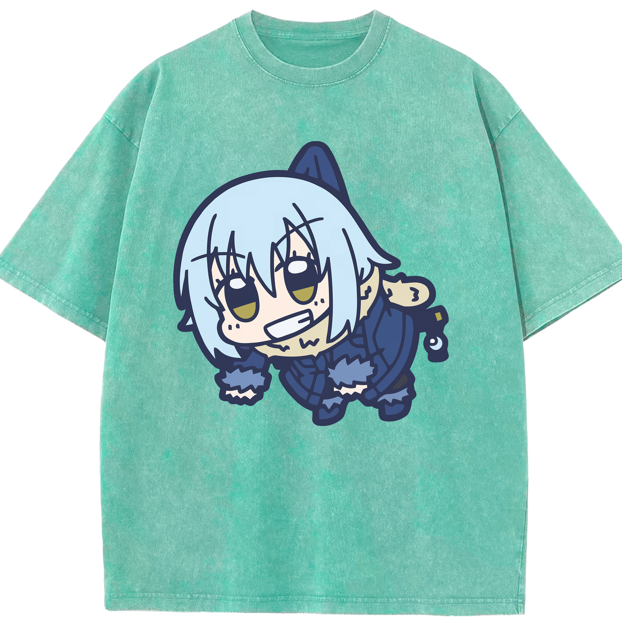（画像用） 転スラ Regarding Reincarnated to Slime 綿100% ヴィンテージ風 半袖Tシャツ（フロントプリント）